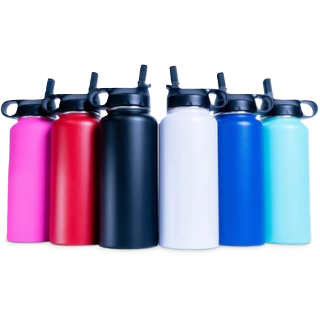 32 oz Powder Coated Hydro Water Bottle (2 lids)